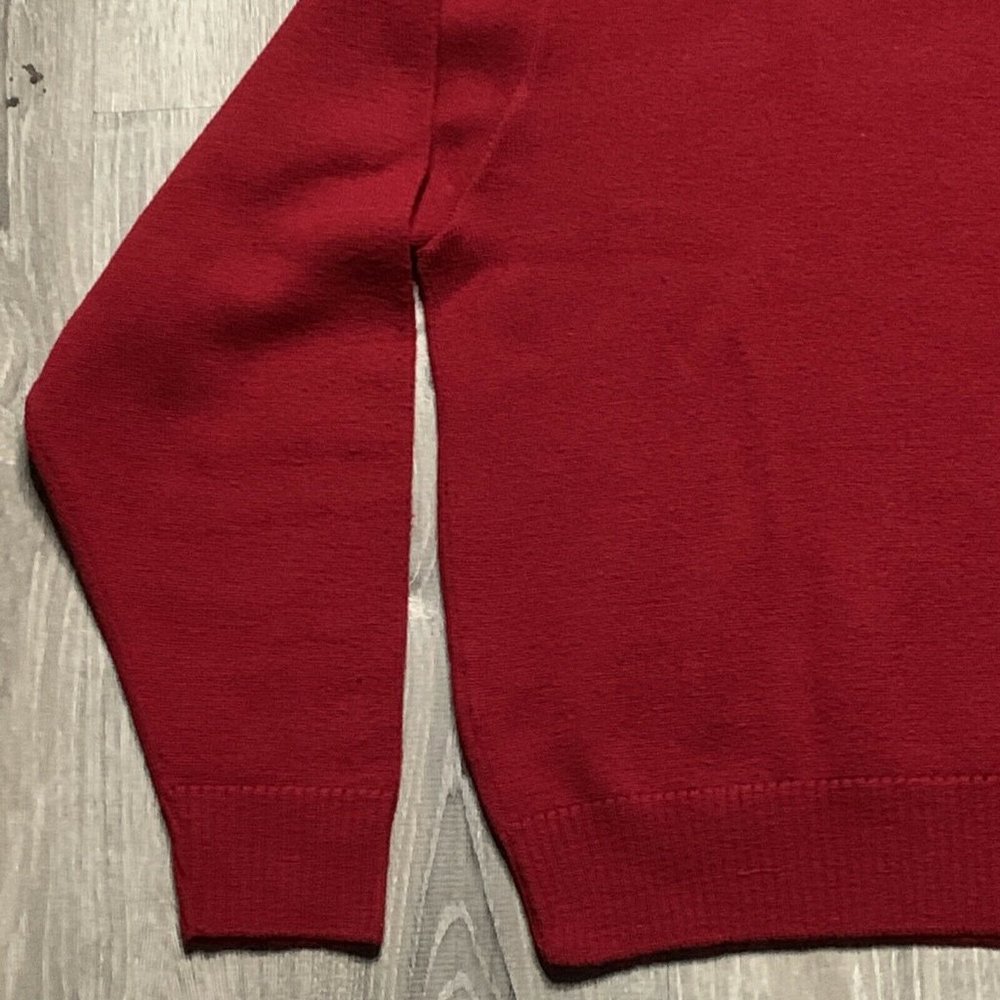 Women's Miss Pendleton 100% Virgin Wool Turtleneck Sweater Red Size Large - Picture 8 of 11
